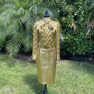 MelissaM Gold Leather Skirt Size M
